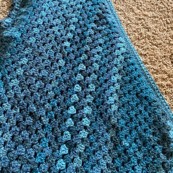 Hand-stitched Blue Mermaid Blanket - Picture 4 of 7